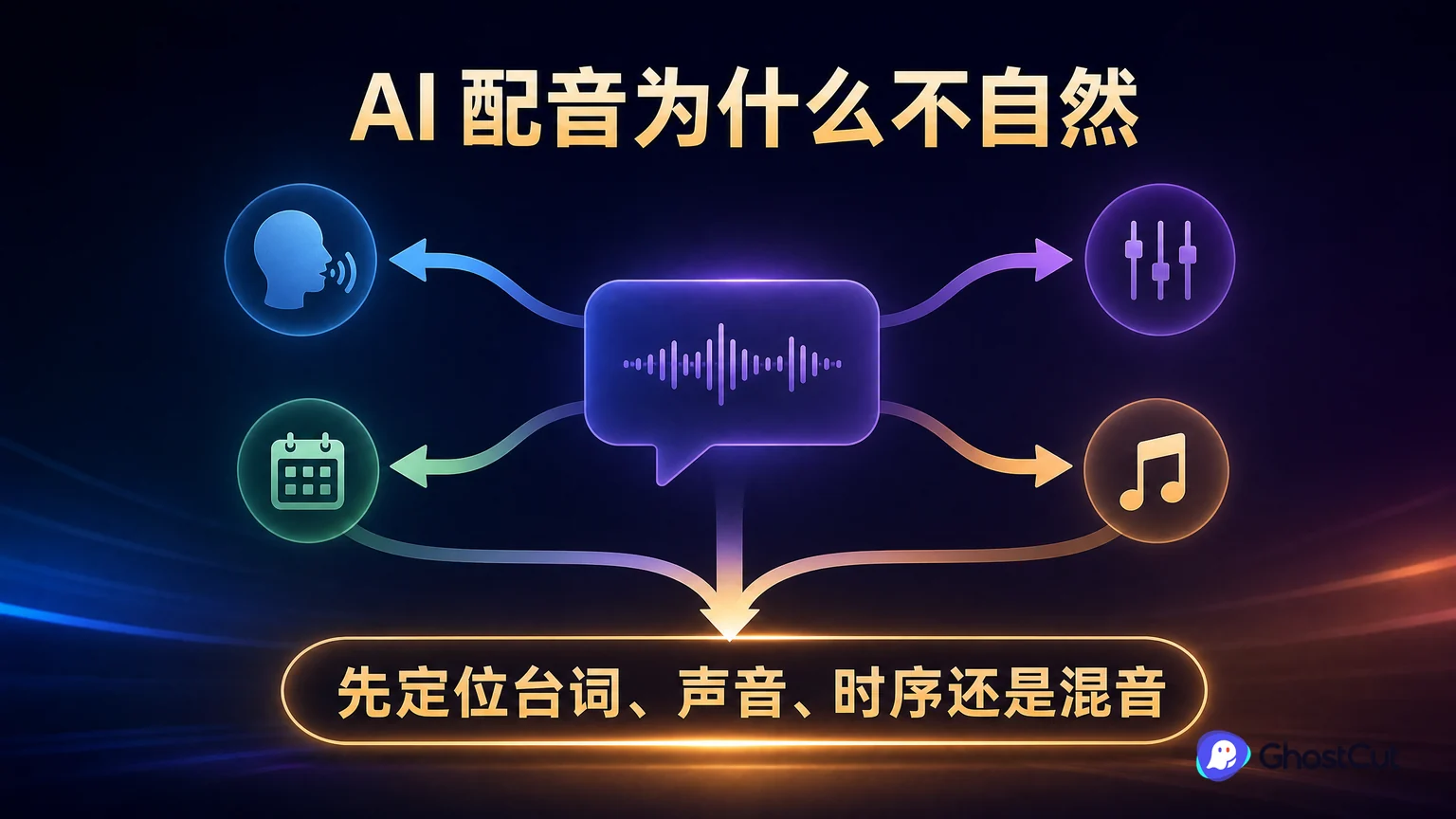 AI 配音听起来不自然，怎样一步步调整台词、情绪和节奏？的核心流程与关键关系示意图